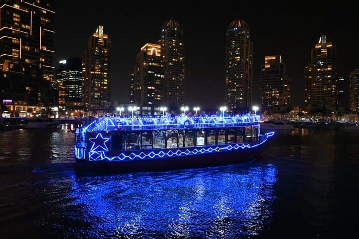Dubai Marina Unique Dhow Cruise Buffet Dinner and live show