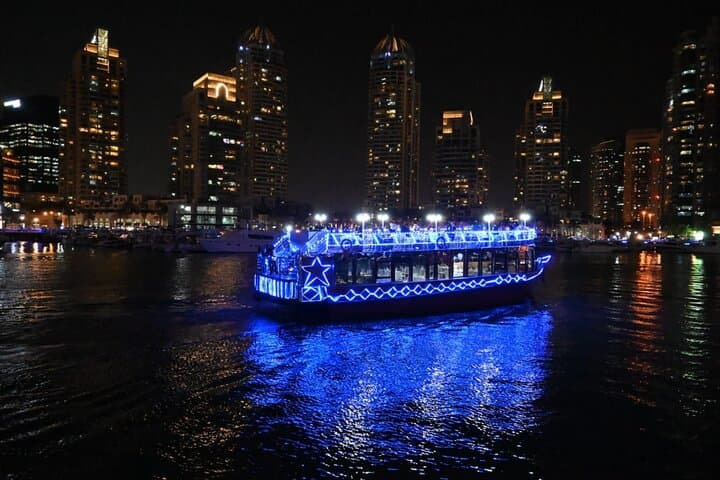 Dubai Marina Unique Dhow Cruise Buffet Dinner and live show
