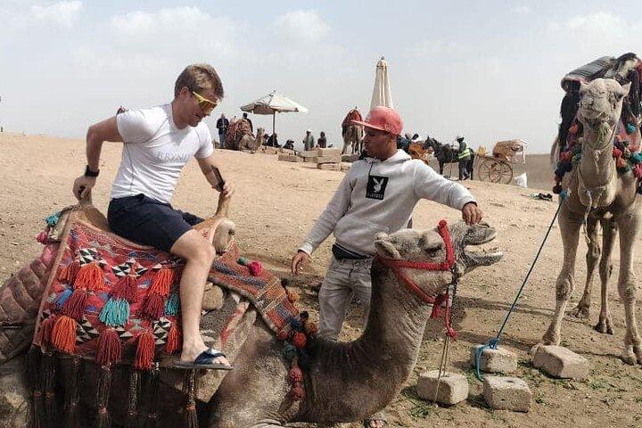 sunrise /sunset Camel Ride around Sahara Of Giza Pyramids