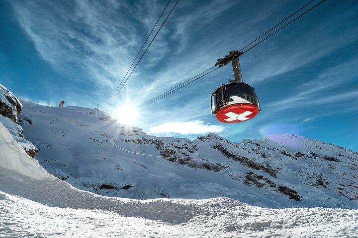 Mount Titlis Cable Car with Ice Flyer and Lucerne from Zurich