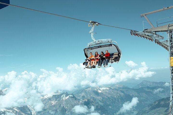 Mount Titlis Cable Car with Ice Flyer and Lucerne from Zurich