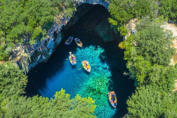 Kefalonia Highlights Tour: Melissani, Winery & Myrtos Beach View