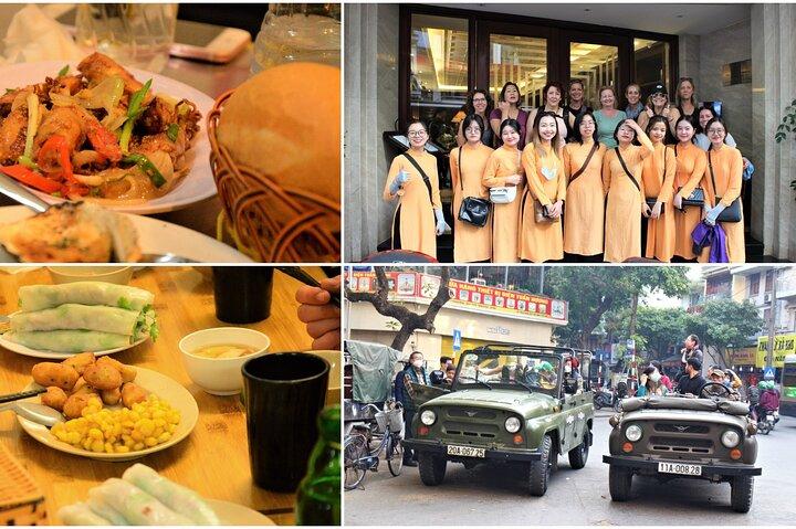 Hanoi Jeep Foodie Tour Led By Women