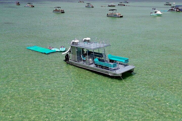 Private Crab Island Slide Pontoon Charter w/Restroom (Up to 12)