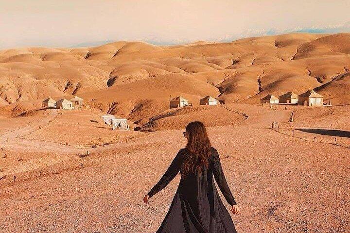 Marrakech Agafay Desert Sunset Dinner with Show and Transfer