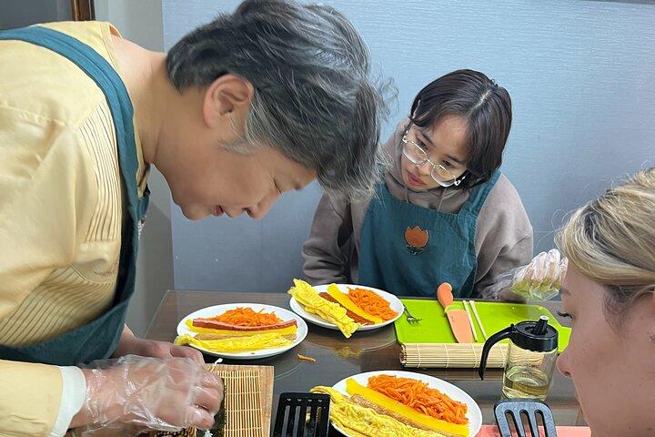 Korean Grandma Cooking Class l Gimbap & Kimchi Pancake l Seoul