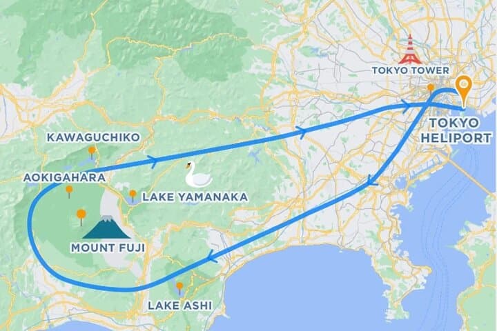 Mt. Fuji & Hakone Full Circle Helicopter Tour (120Mins-5pax)