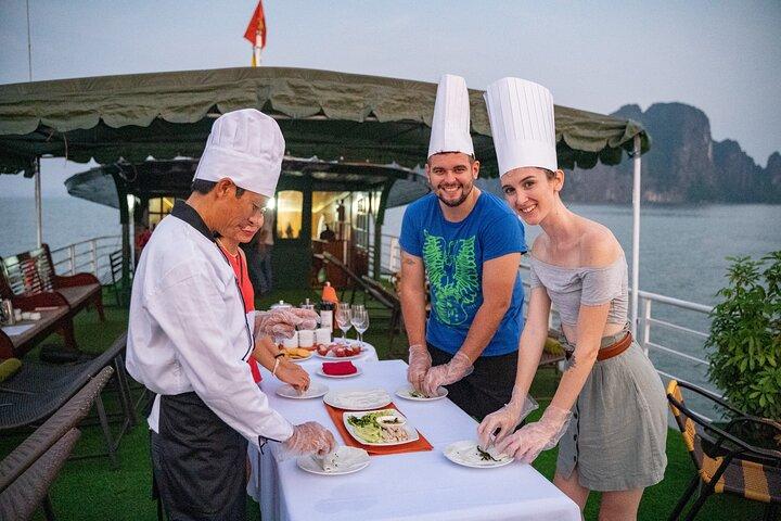 Small Group Full Day Guided Cruise Tour Visit to Halong Bay