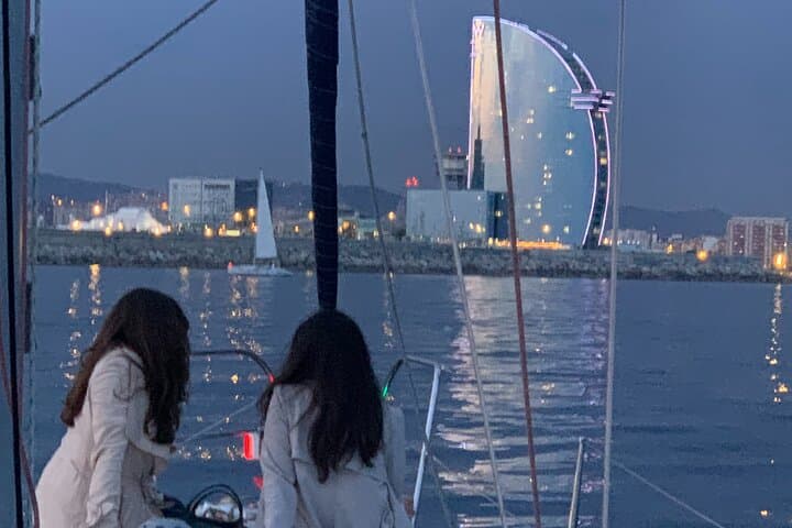 Sunset at PREMIUM Boat in Barcelona