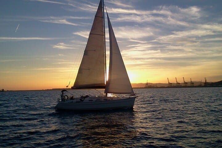 Sunset at PREMIUM Boat in Barcelona