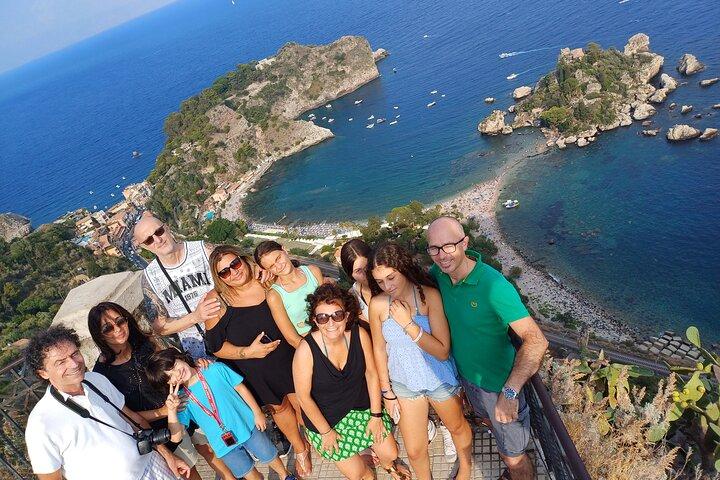Messina Tour Taormina, Isola Bella beach with cannoli or granita