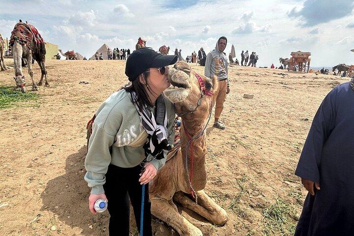 Private Tour of Giza Pyramids and Camel with Nile Dinner Cruise