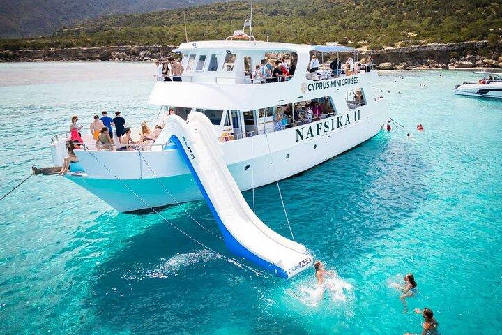 Nafsika II Half Day Cruise Swimming to blue lagoon water slide