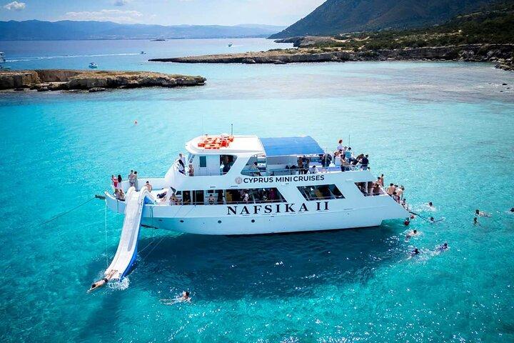Nafsika II Half Day Cruise Swimming to blue lagoon water slide