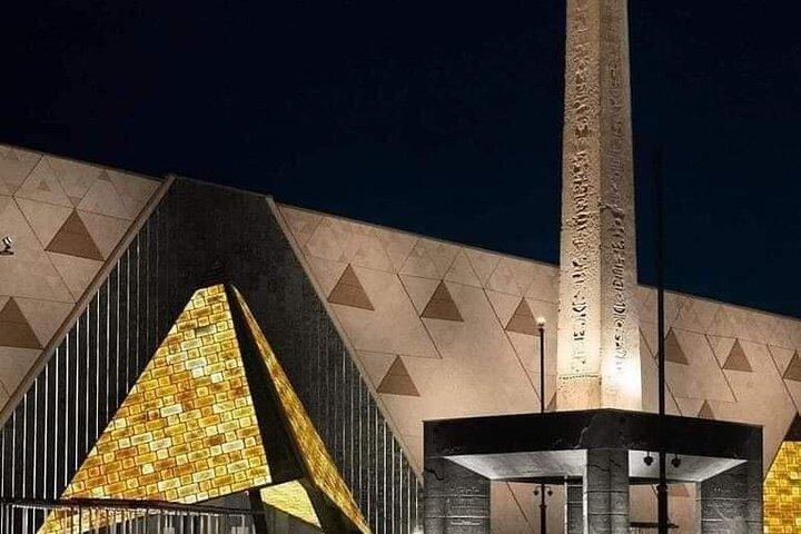 walking tour Grand Egyptian Museum, King Tut Gallery, Solar boat