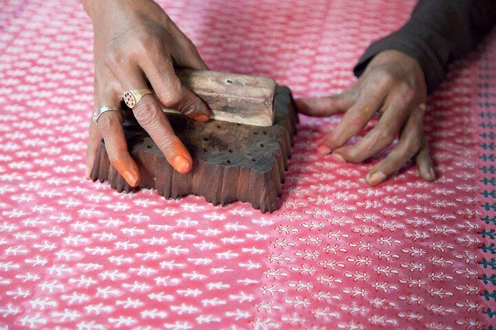 Jaipur Shopping Tour with Block Printing & Stone Work Workshop