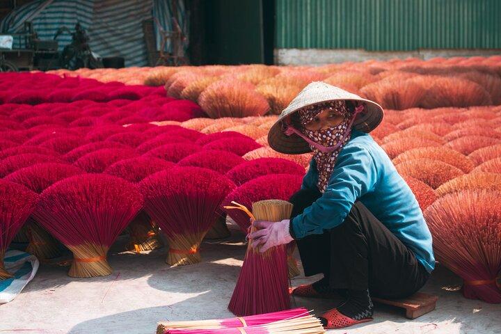 Incense Village, Hat Making & Lacquer Artisan Small Group Hanoi