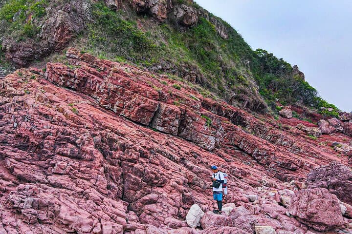 Island Hopping Tour in Flaming Red Coast, Hong Kong Geopark