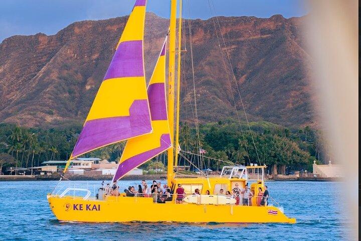 Waikiki Beach Sunset Sail on Ke Kai Catamaran