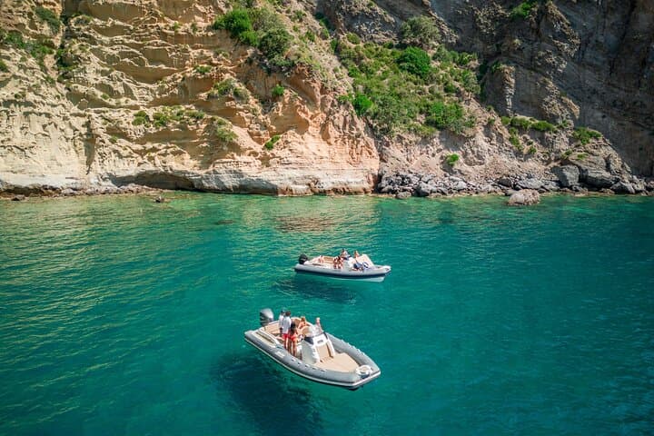 Full Day Capri & Sorrento by Inflatable Boat from Naples