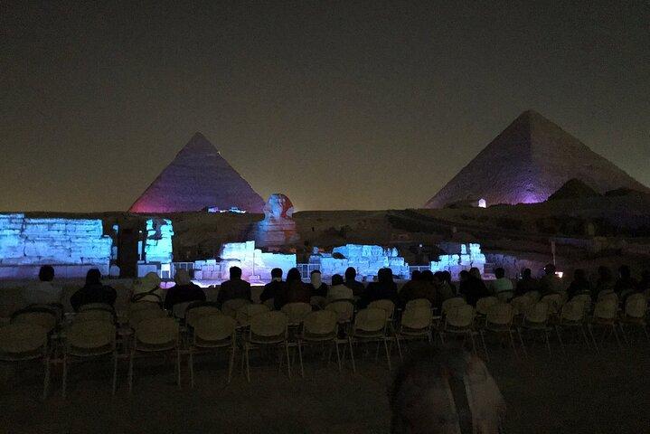 Cairo: Private Giza Pyramids Sound and Light Show with Transfers