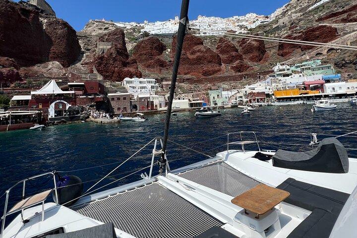 Half-Day Tailor-made Private Catamaran Cruise in Santorini