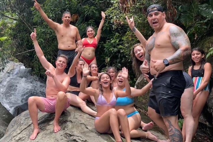 2 Tours in 1 Day: Rainforest Waterslides & Beach Tour w/Transport