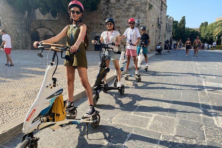 Explore the new town and the medieval town of Rhodes on scooters - 3 hours