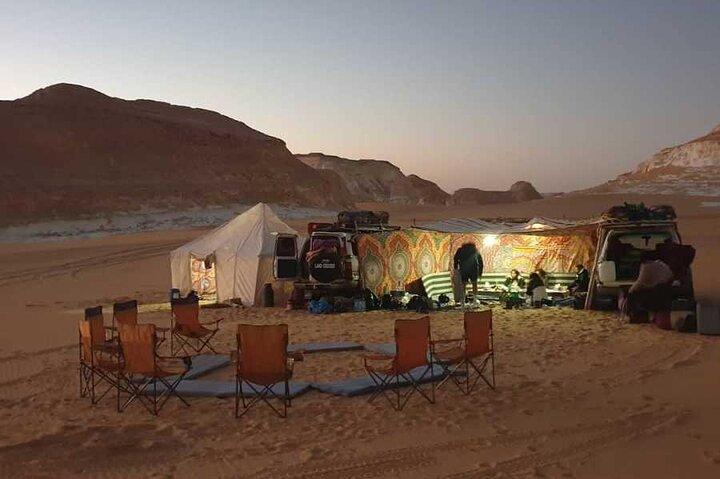 ATV Quad Bike in Desert Around The Pyramids