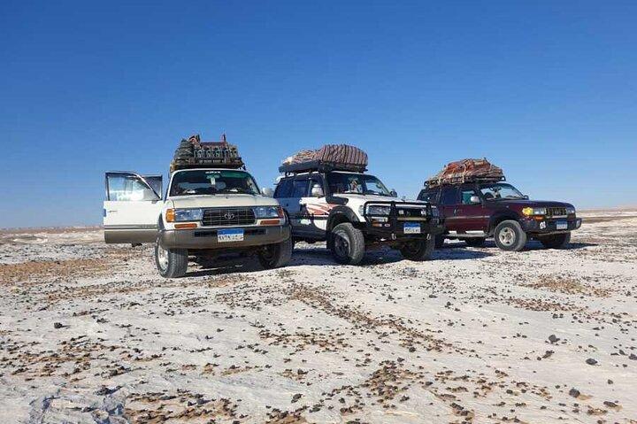 ATV Quad Bike in Desert Around The Pyramids