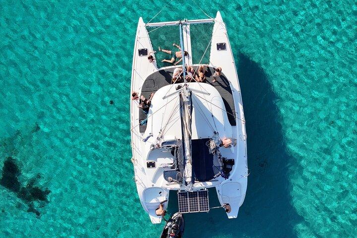 Private Mykonos Catamaran Day Cruise with Meals & Water Toys