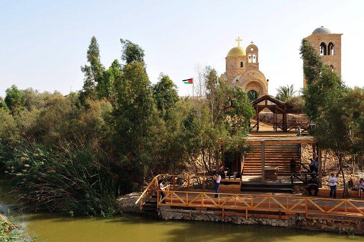 Day Tour to Bethany Baptism Jordan River Site, Madaba & Nebo Visit from Dead Sea