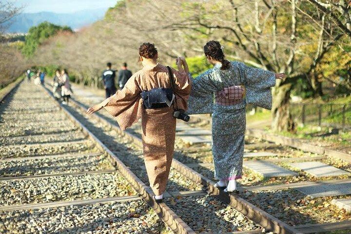 Kyoto 1day 100% silk of traditional. Kimono Rental Experience