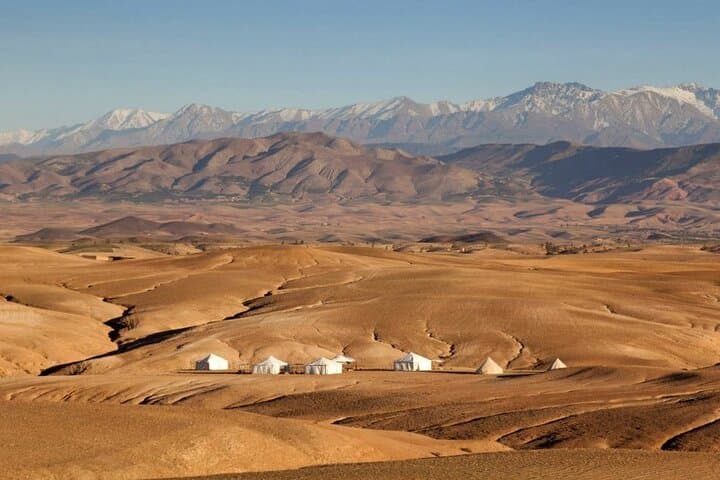 Dinner & Camel ride in Agafay Desert with transport