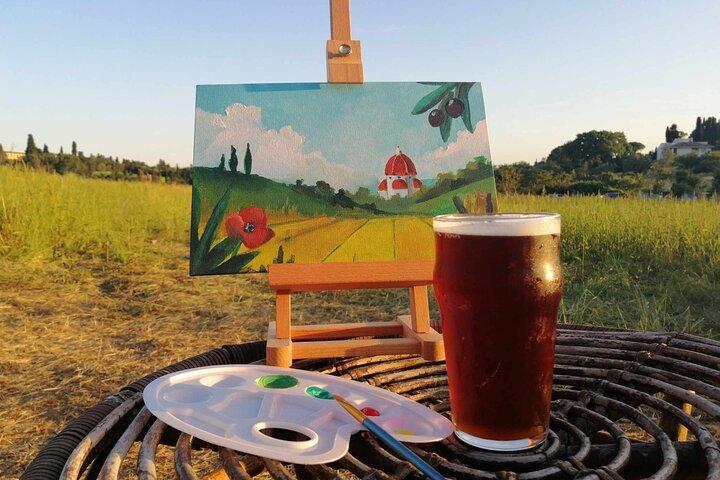 Paint And Drink Florentine Hills Art at La Birr'aia in Marignolle