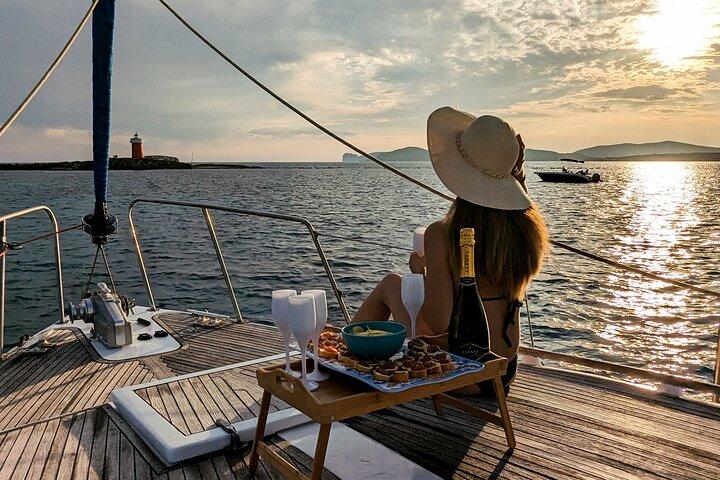 Sunset and Aperitif on a Sailing Boat in Alghero