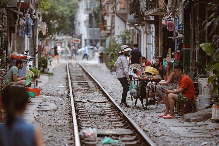 Hanoi Private Train Street Tour Walking with Local Guide