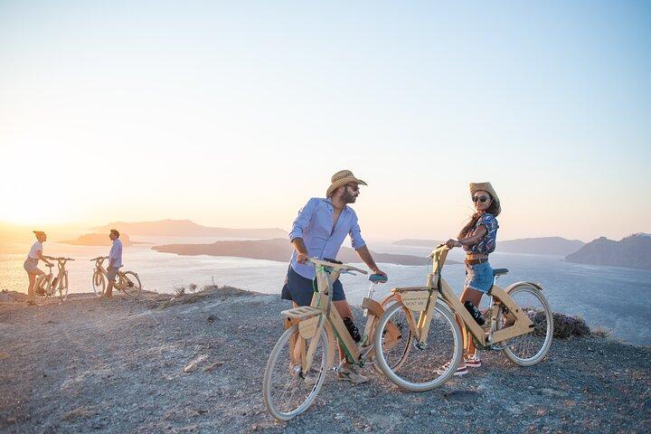 2-hour Private Wooden E-Bike Tour in Emporio Castle, Santorini
