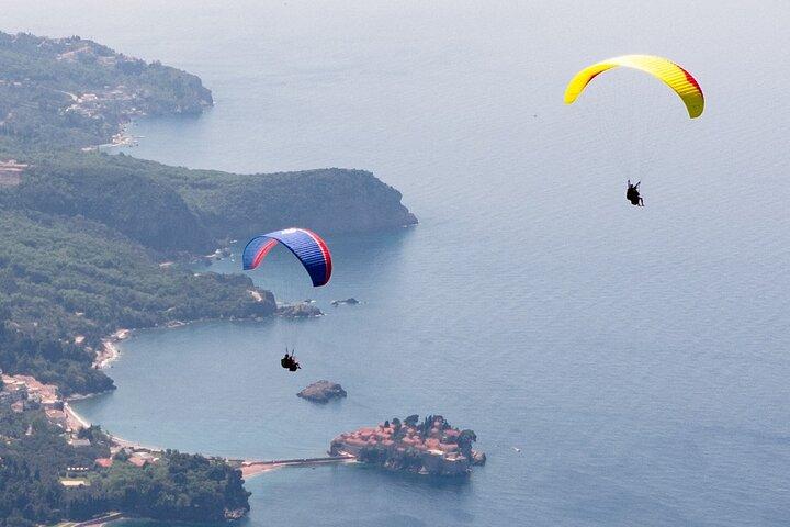Budva: Tandem Paragliding from 2,500ft with GO2FLY team