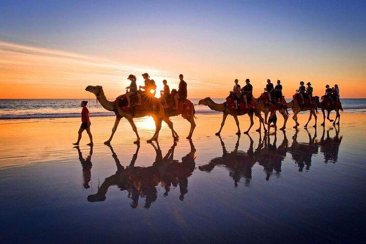Horseback riding or camel at sunset in Djerba