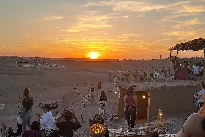Marrakech Desert Agafay Sunset Dinner Show & Hotel Transfer