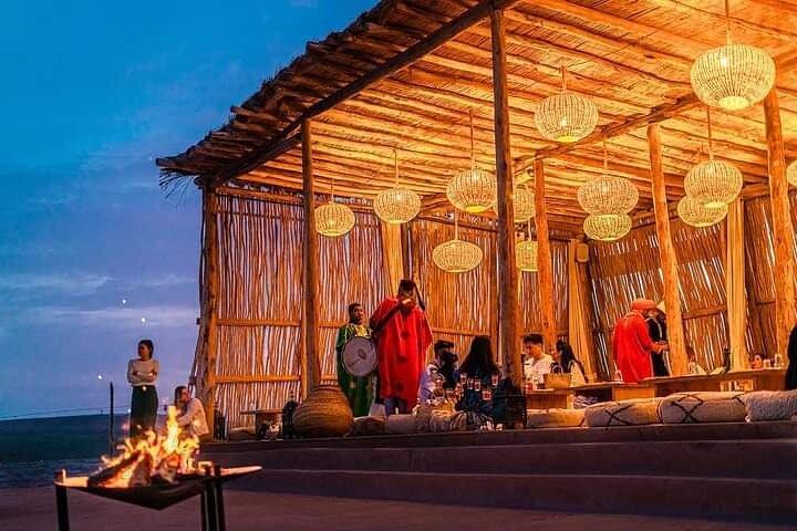 Marrakech Agafay Desert Sunset Camel Ride Dinner Show & Pickup