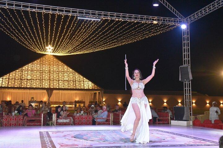 Experience the Desert Safari BBQ, Dinner Camel Ride Sandboarding