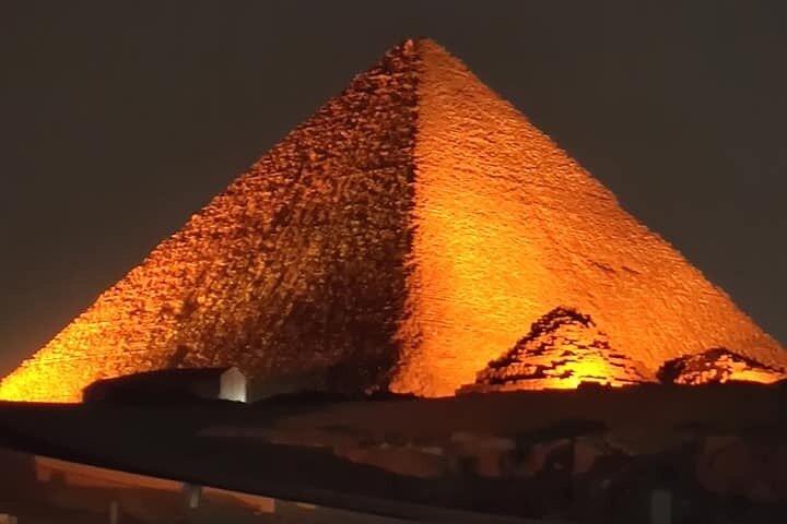 Sound and light show at the Great Pyramids in Giza