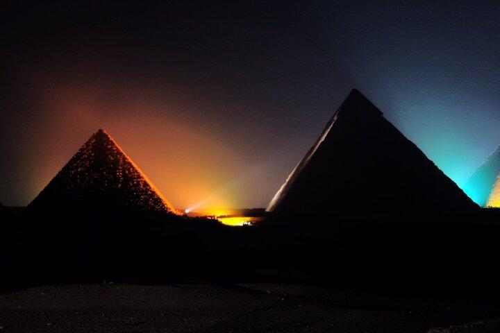 Sound and light show at the Great Pyramids in Giza