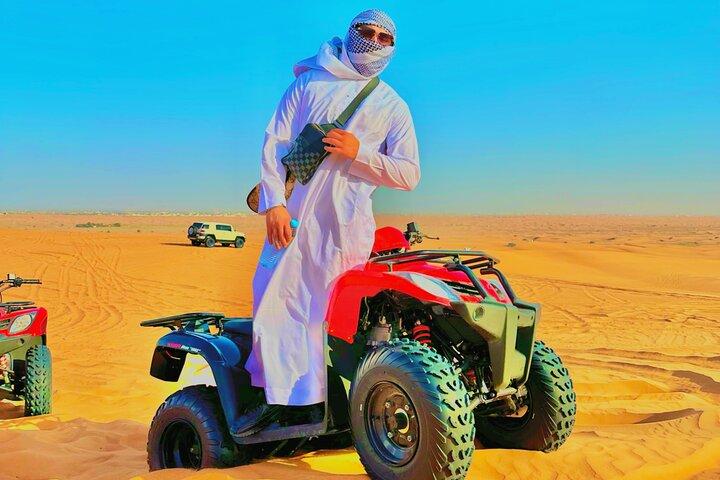 Dubai Desert Safari Experience BBQ Dinner,Camel Ride, Quad Biking