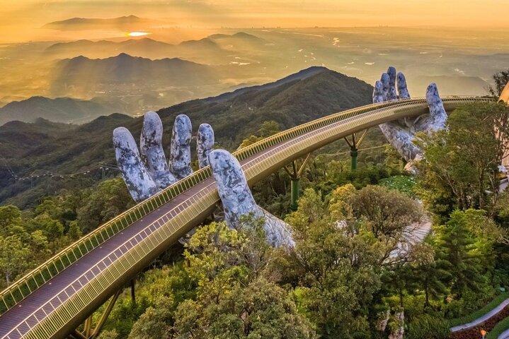 Hue: Private Car to Hoi An via Hai Van Pass & Golden Bridge