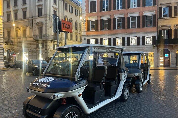 Twilight Magic: Private Golf Cart Tour of Rome with Aperitivo