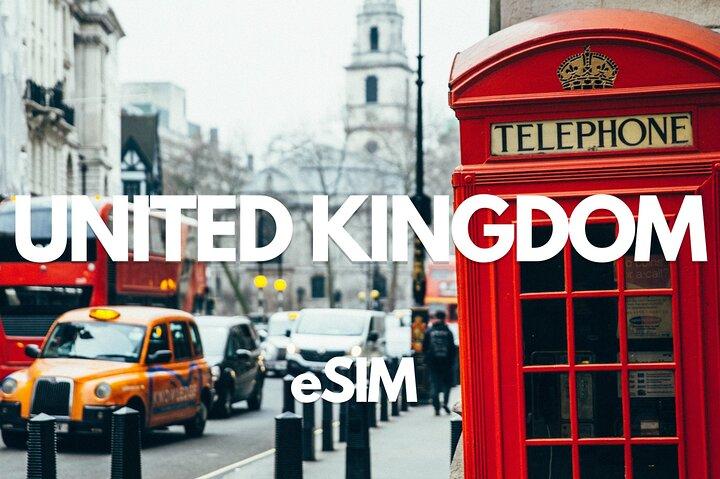 United Kingdom Data eSIM:0.5GB/day-50GB-30 Days(InstantDelivery)