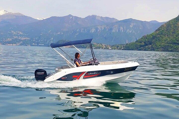 License Free Boat Rental from 2 to 8 Hours from Lezzeno Lake Como